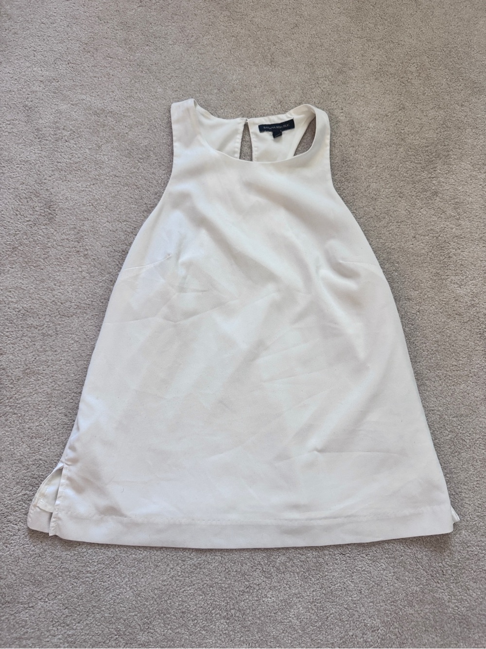 Banana Republic Sleeveless Racerback silky Ivory white top